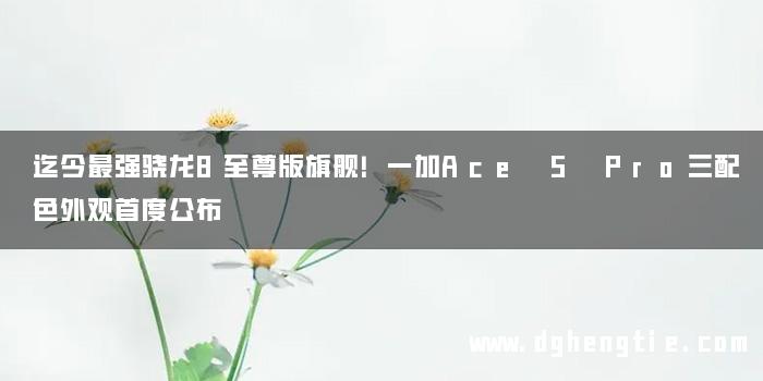 迄今最强骁龙8至尊版旗舰！一加Ace 5 Pro三配色外观首度公布